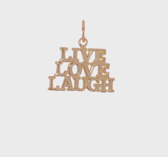 Colgante 14K Talking - LIVE LOVE LAUGH