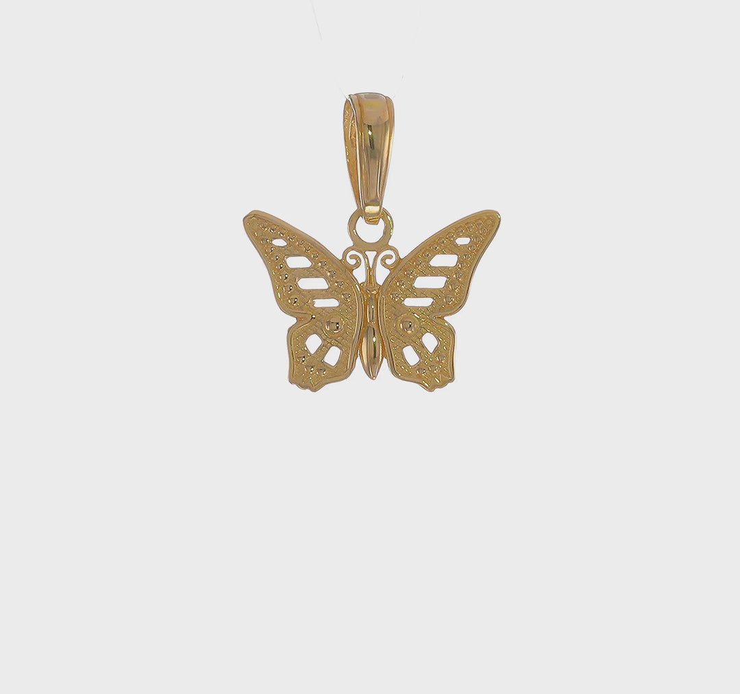 Dije Mariposa Cortada en Oro 14K