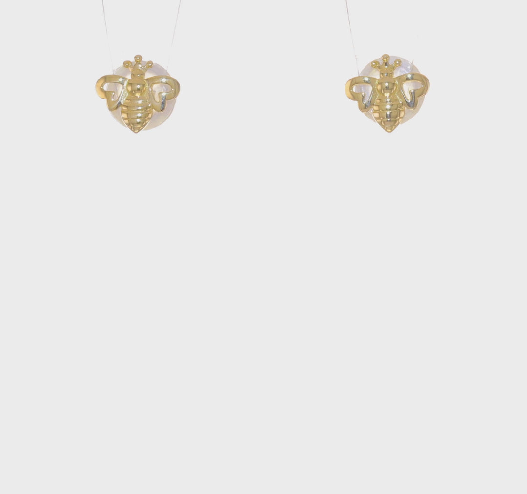 Pendientes de Abeja Madi K en Oro Amarillo de 14k