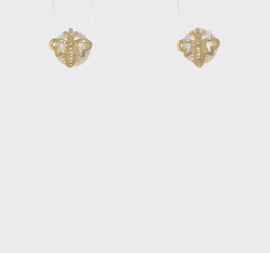 Pendientes de Abeja Madi K en Oro Amarillo de 14k