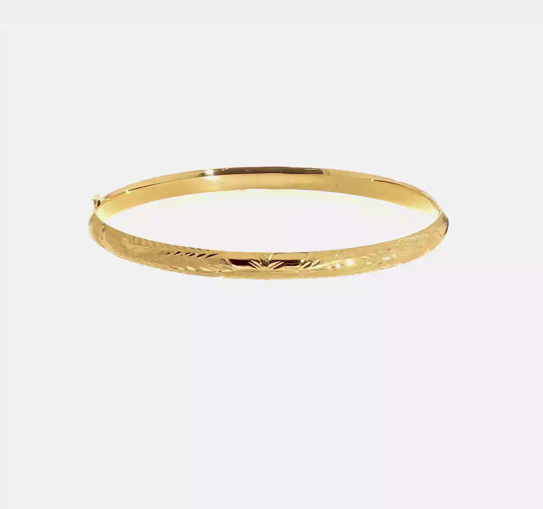 Brazalete Bangle con Corte Láser 14K