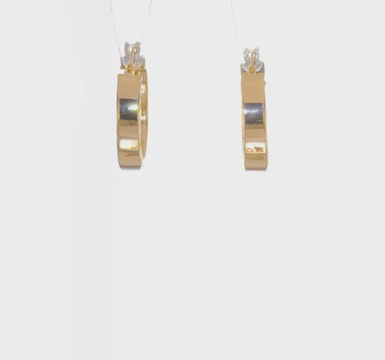 Pendientes de Aro Pulido en Oro Amarillo de 14K