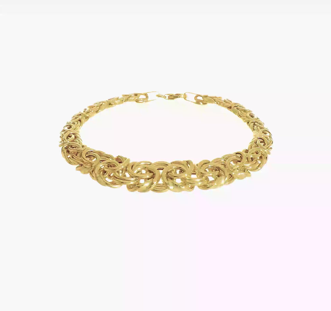 Pulsera 14K Graduada de Estilo Bizantino