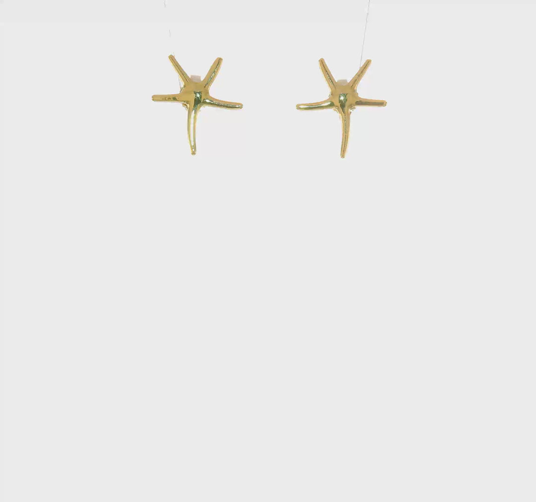 Pendientes de Estrella de Mar en Oro de 14k