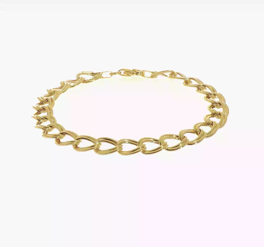 Pulsera 14K de Enlace Pulido