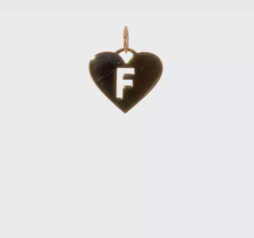 Dije de Letra "F" en Oro Amarillo de 14k