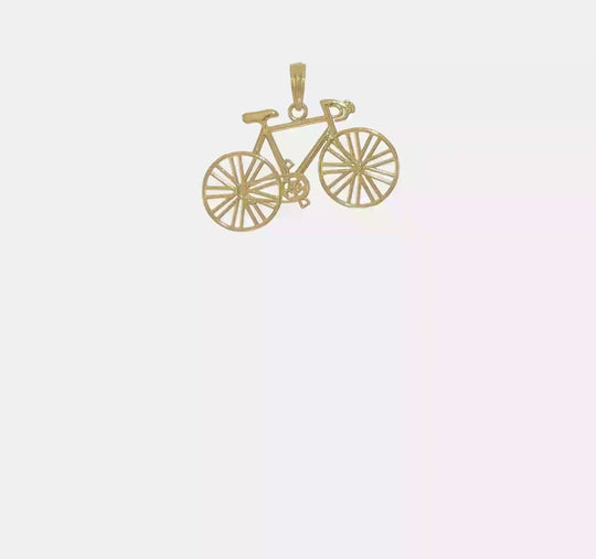 Dije de Bicicleta Pulido en Oro Amarillo de 14K