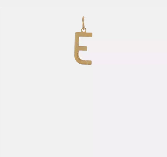 Dije con la Inicial "E" en Oro Amarillo de 14k