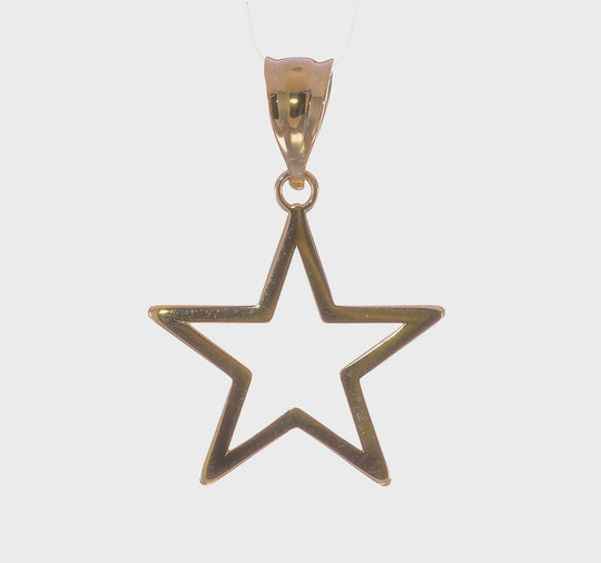 Colgante de Estrella en Oro Amarillo de 14K