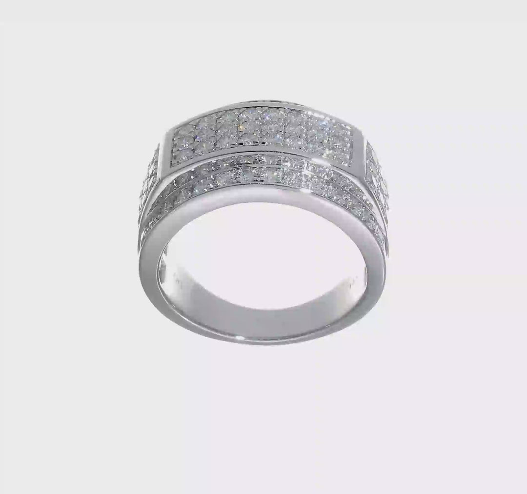 Anillo de Boda para Hombre en Oro 10k con Diamante Lab Creado