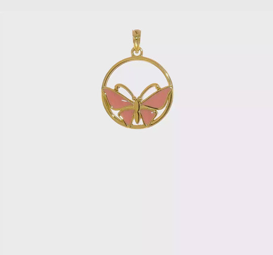 Dije de Mariposa con Epóxica de 14k