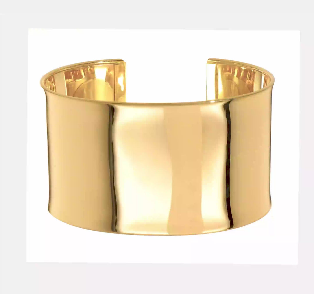 Brazalete Cuff en Oro Amarillo de 14K Pulido (37mm)