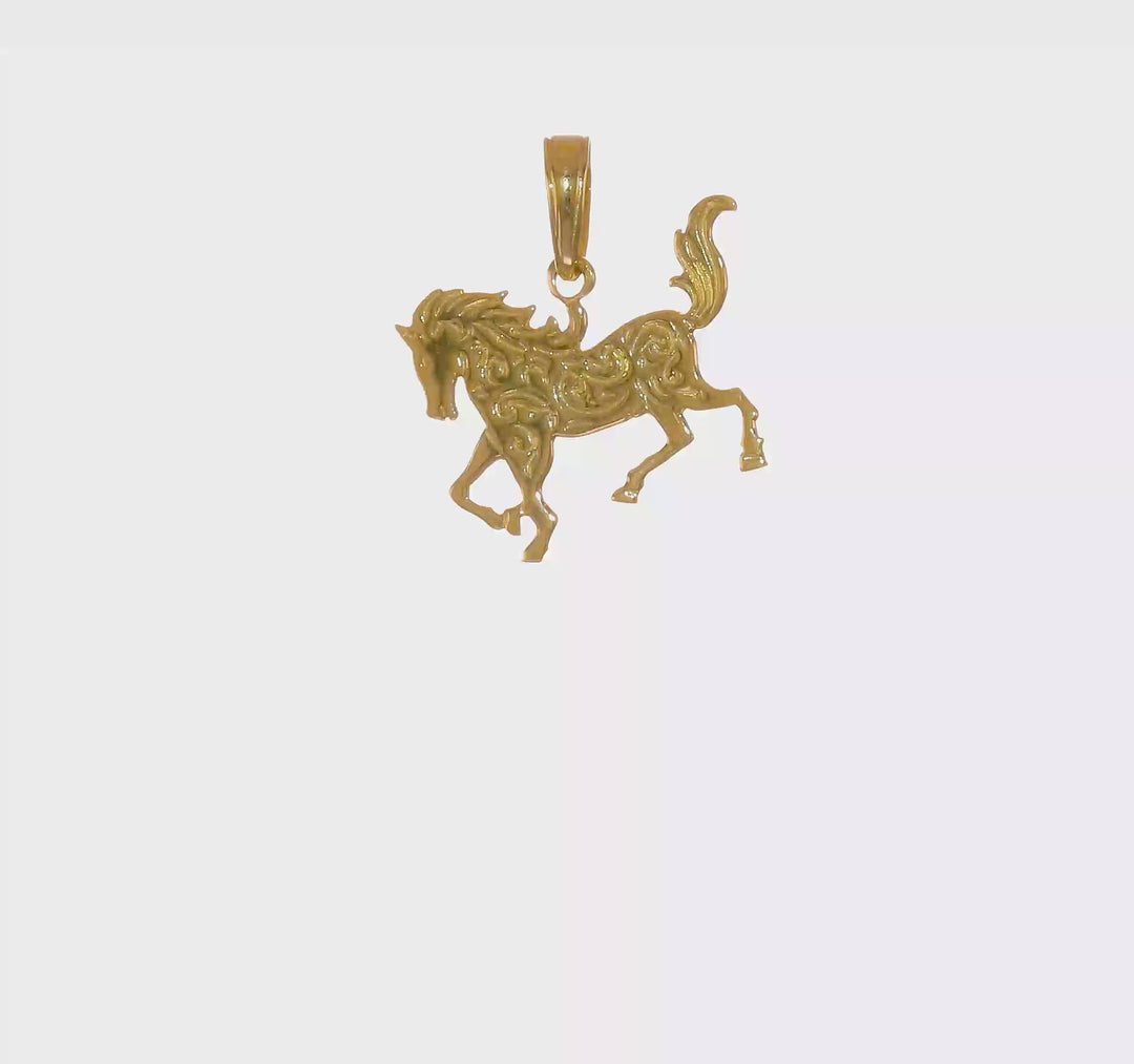 Colgante de Caballo en Oro Amarillo de 14K