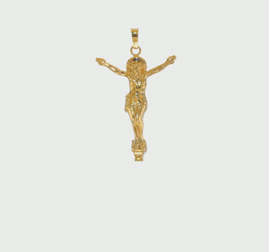 Colgante de Cristo Resucitado en Oro Macizo de 14k Pulido