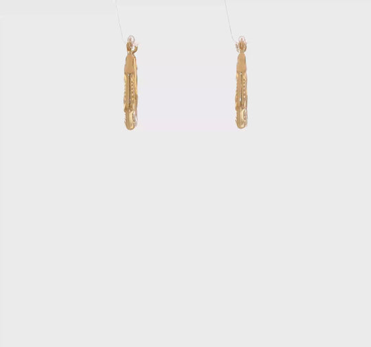 Pendientes de Aro Ovalados Huecos de 14K