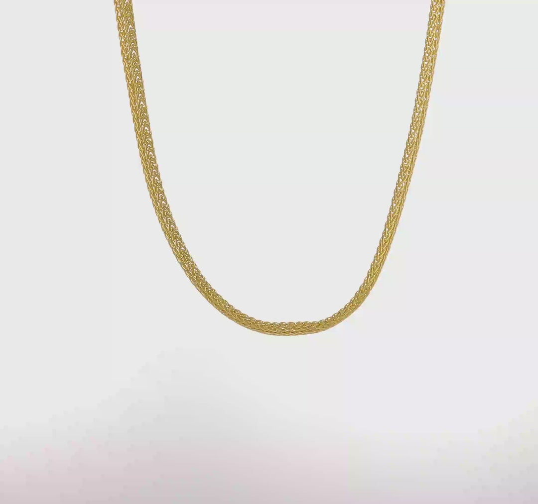 Collar Fantasía Pulido en Oro Amarillo de 14K - 18 Pulgadas