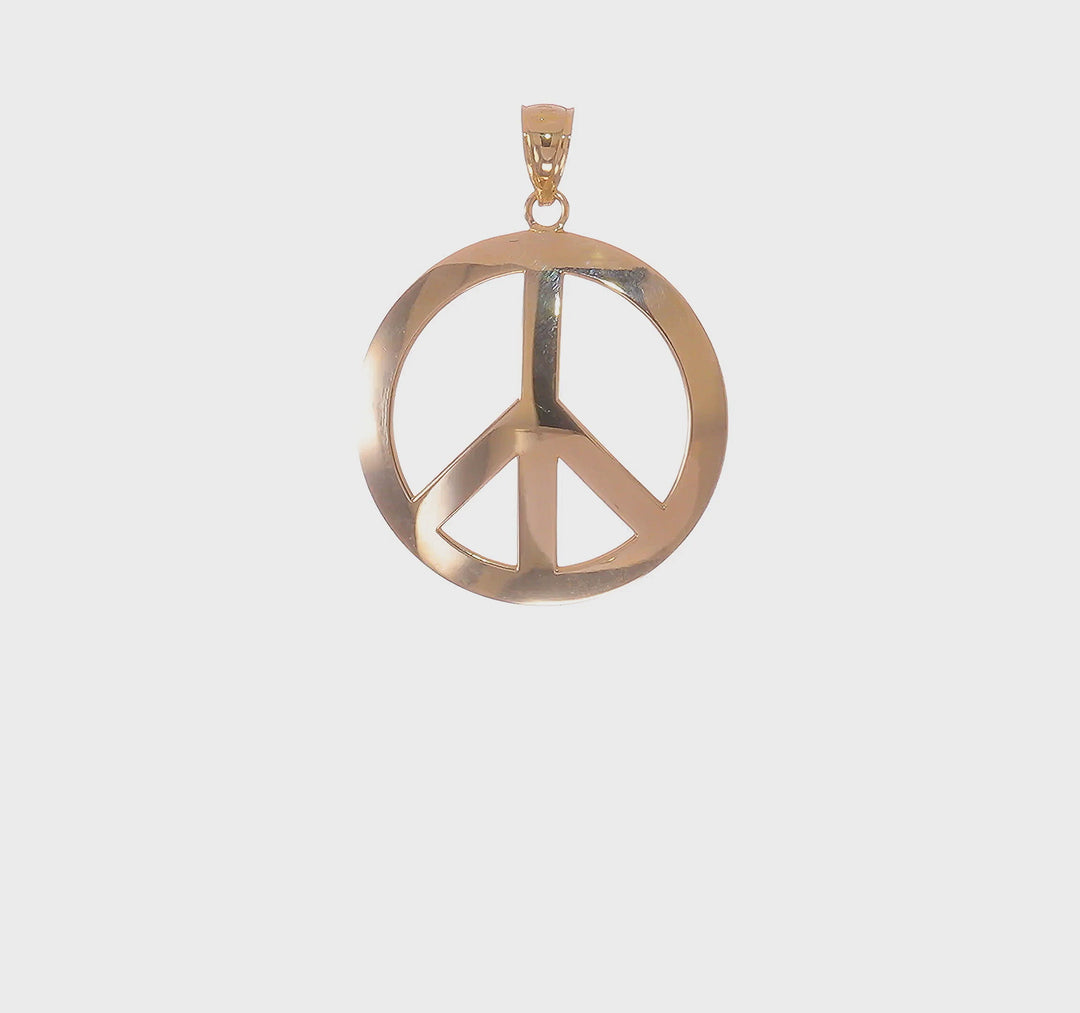 Colgante con Símbolo de Paz en Oro de 14k