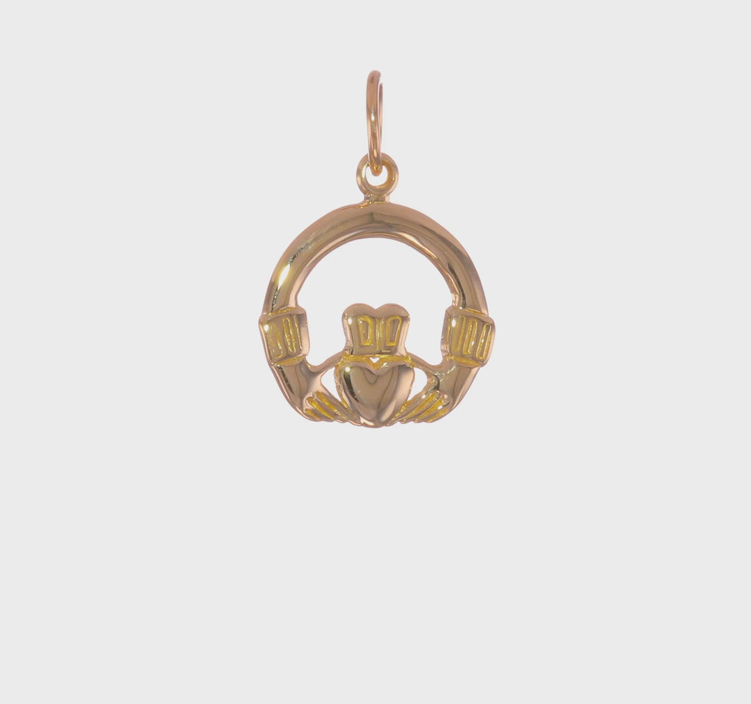 Dije Claddagh en Oro Amarillo de 14k