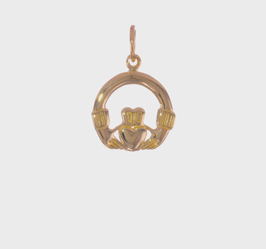 Dije Claddagh en Oro Amarillo de 14k