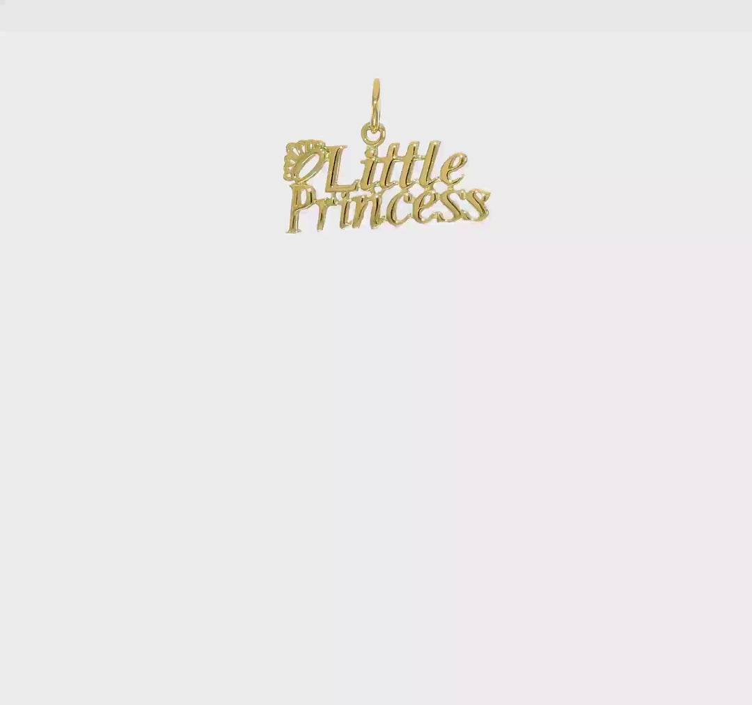 Dije "LITTLE PRINCESS" con Corona en Oro de 10K