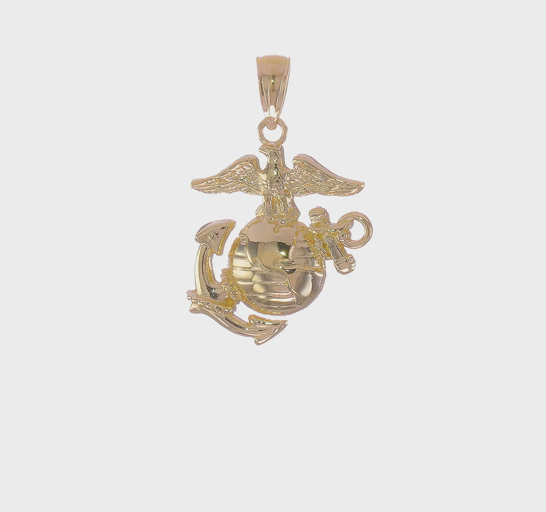 Colgante del Cuerpo de Marines en Oro de 14K