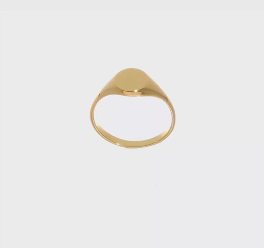 Anillo de Sello Cerrado para Niño en Oro Amarillo de 14k