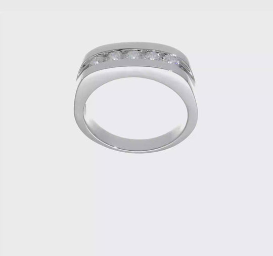 Anillo de Boda para Hombre en Oro 10k con Diamante Lab Creado (3/4 quilate)