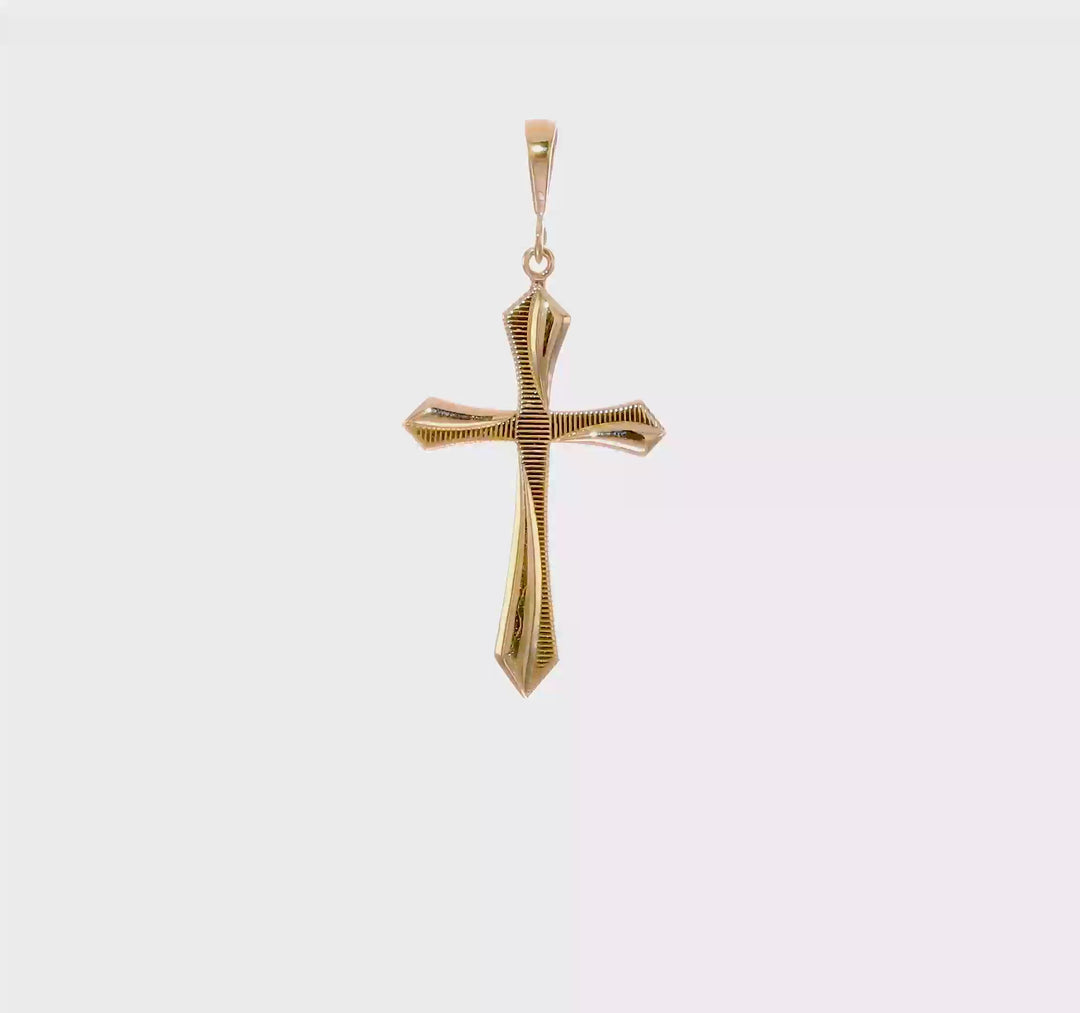 Colgante de Cruz de la Pasión en Oro Amarillo de 14K