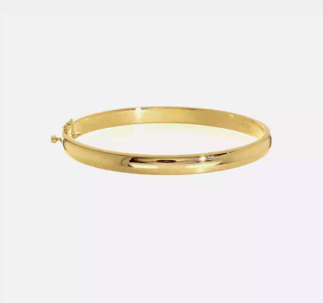 Pulsera Rígida Articulada de Oro Amarillo de 14k Sólida y Pulida