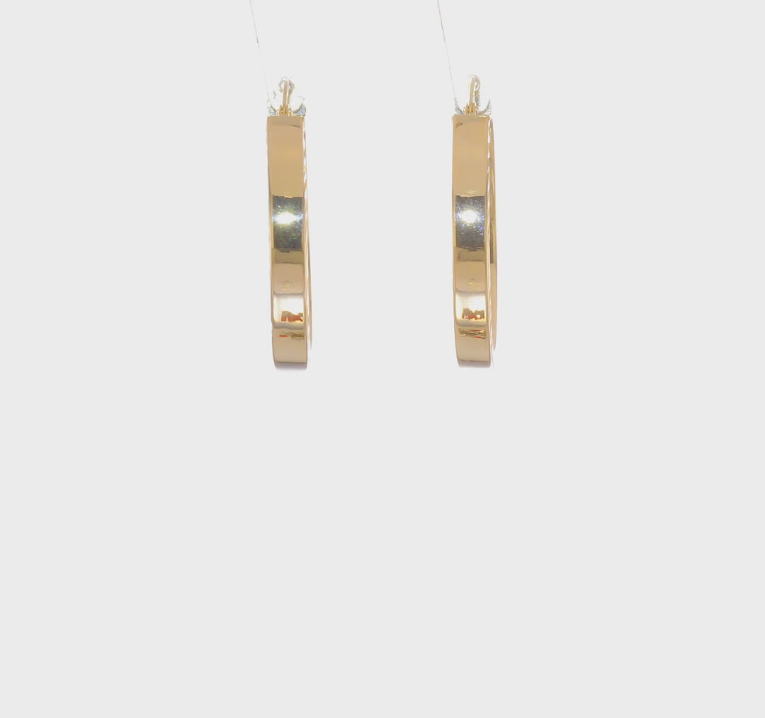 Pendientes de Aro Pulido en Oro Amarillo de 14K