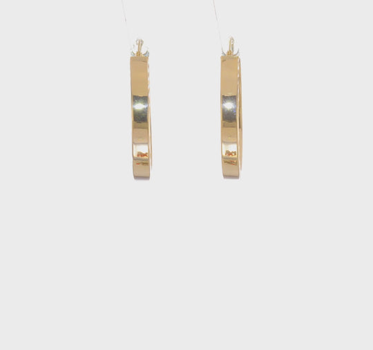 Pendientes de Aro Pulido en Oro Amarillo de 14K