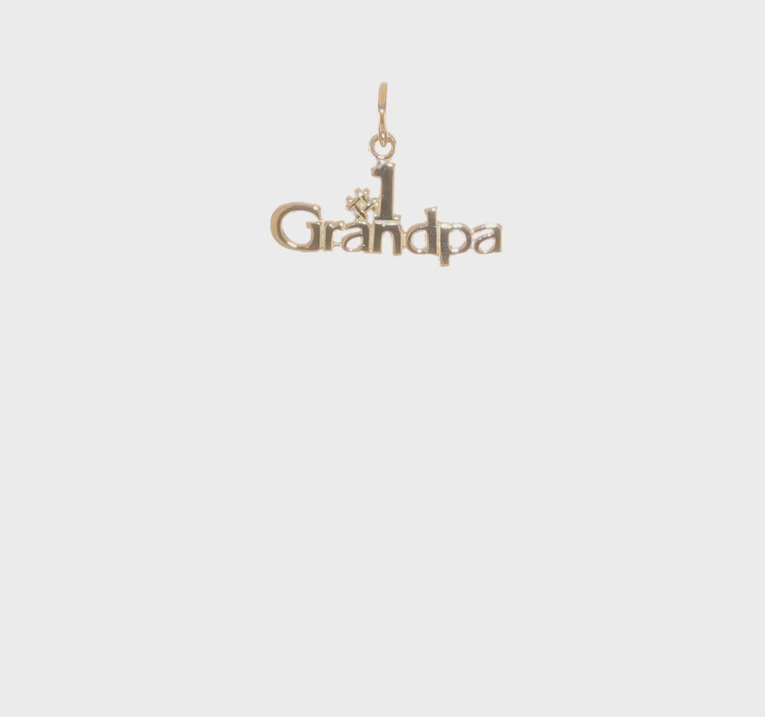 Dije #1 GRANDPA Charm 10K