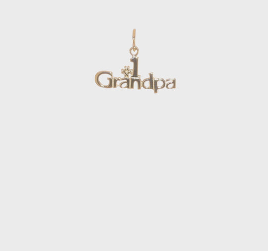 Dije #1 GRANDPA Charm 10K