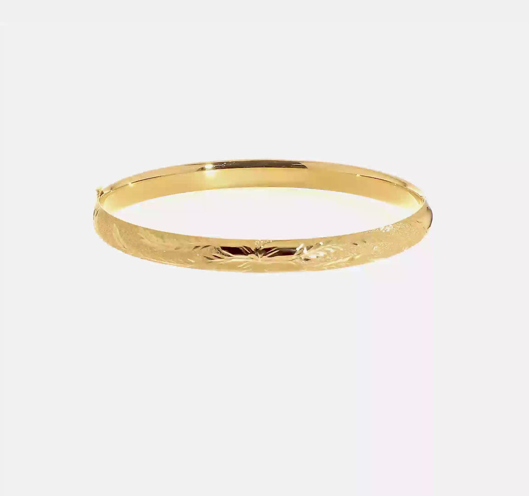 Brazalete Bangle con Corte Láser 14K