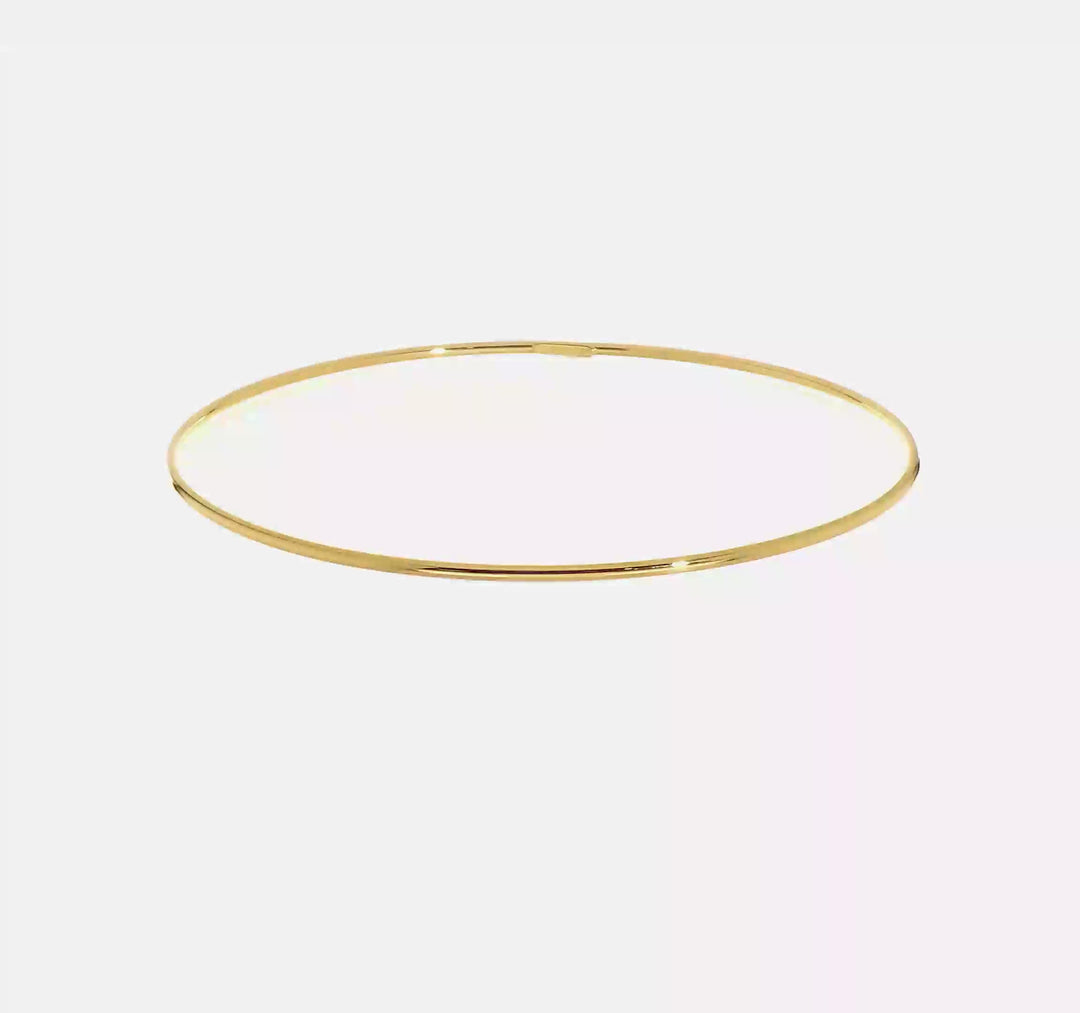 Brazalete Slip-on en Oro Amarillo de 14k de 1.5mm Pulido