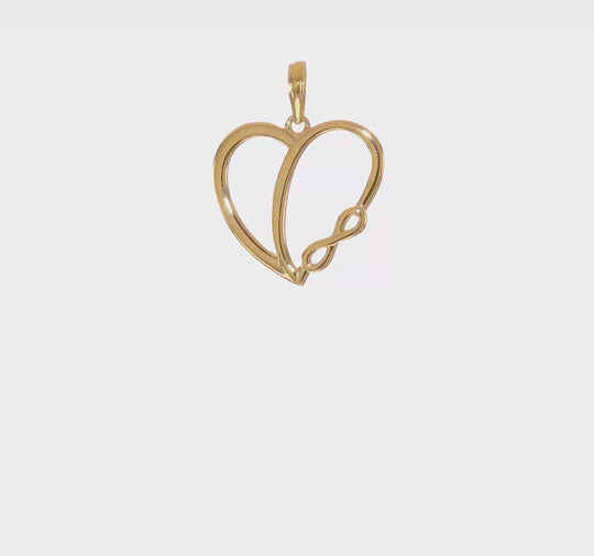 Dije Corazón Infinito en Oro Amarillo de 14K