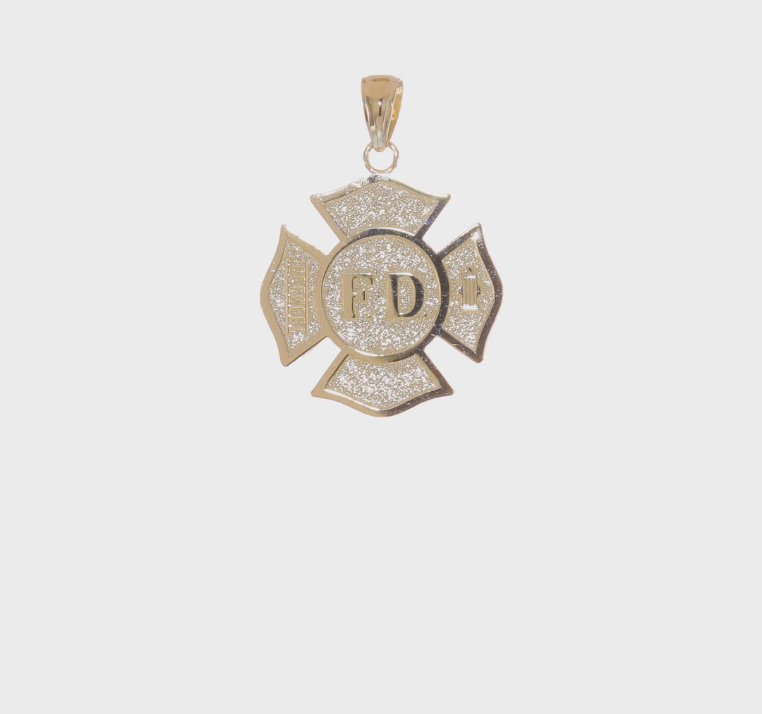 Colgante Maltese Cross del Departamento de Bomberos 10K