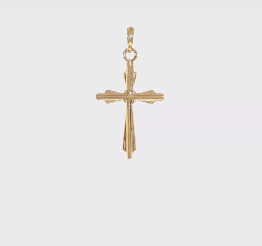 Colgante Cruz Elegante en Oro Amarillo de 14k