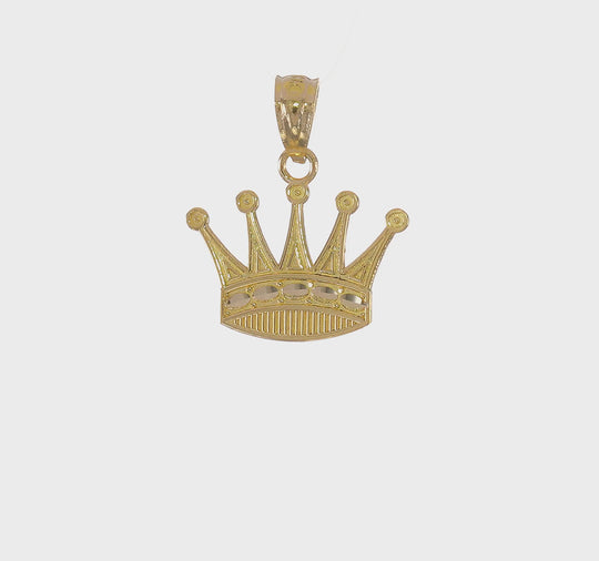 Dije de Corona en Oro Amarillo de 14K