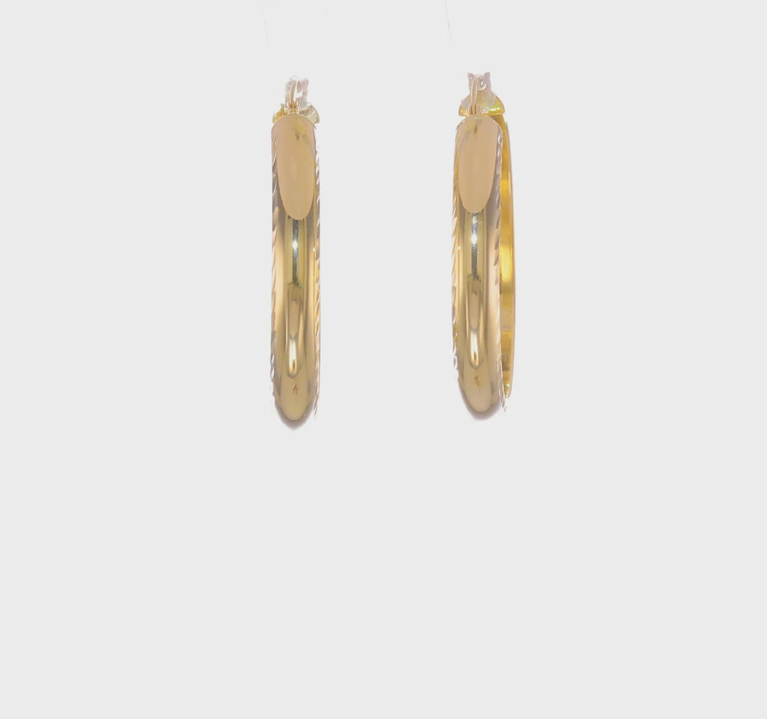 Pendientes de Aro Pulido en Oro Amarillo de 14K