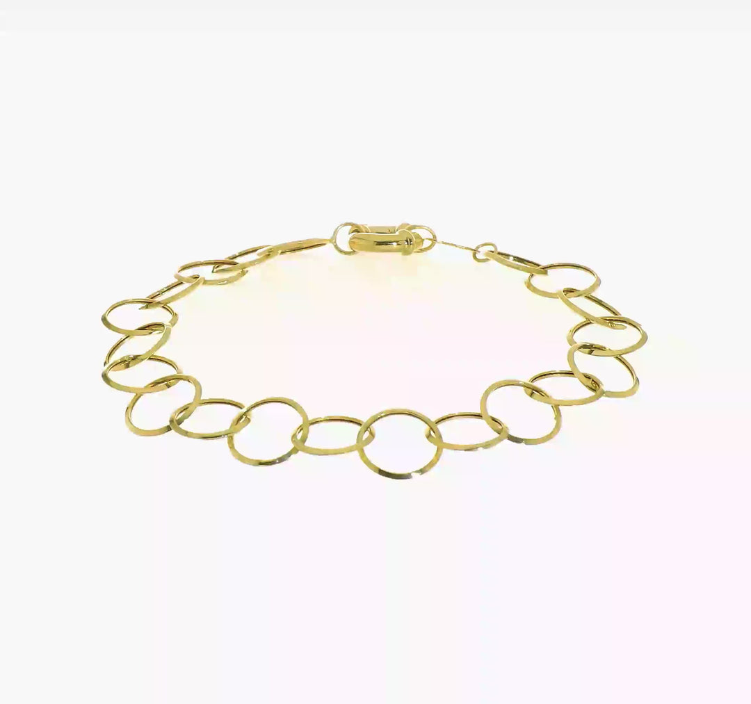 Pulsera de Cadena Circular 14K