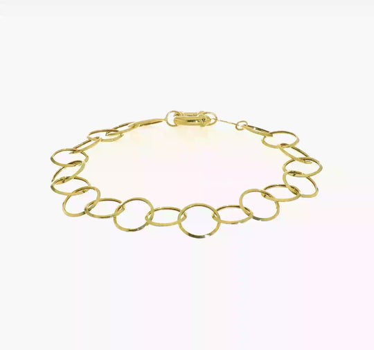 Pulsera de Cadena Circular 14K