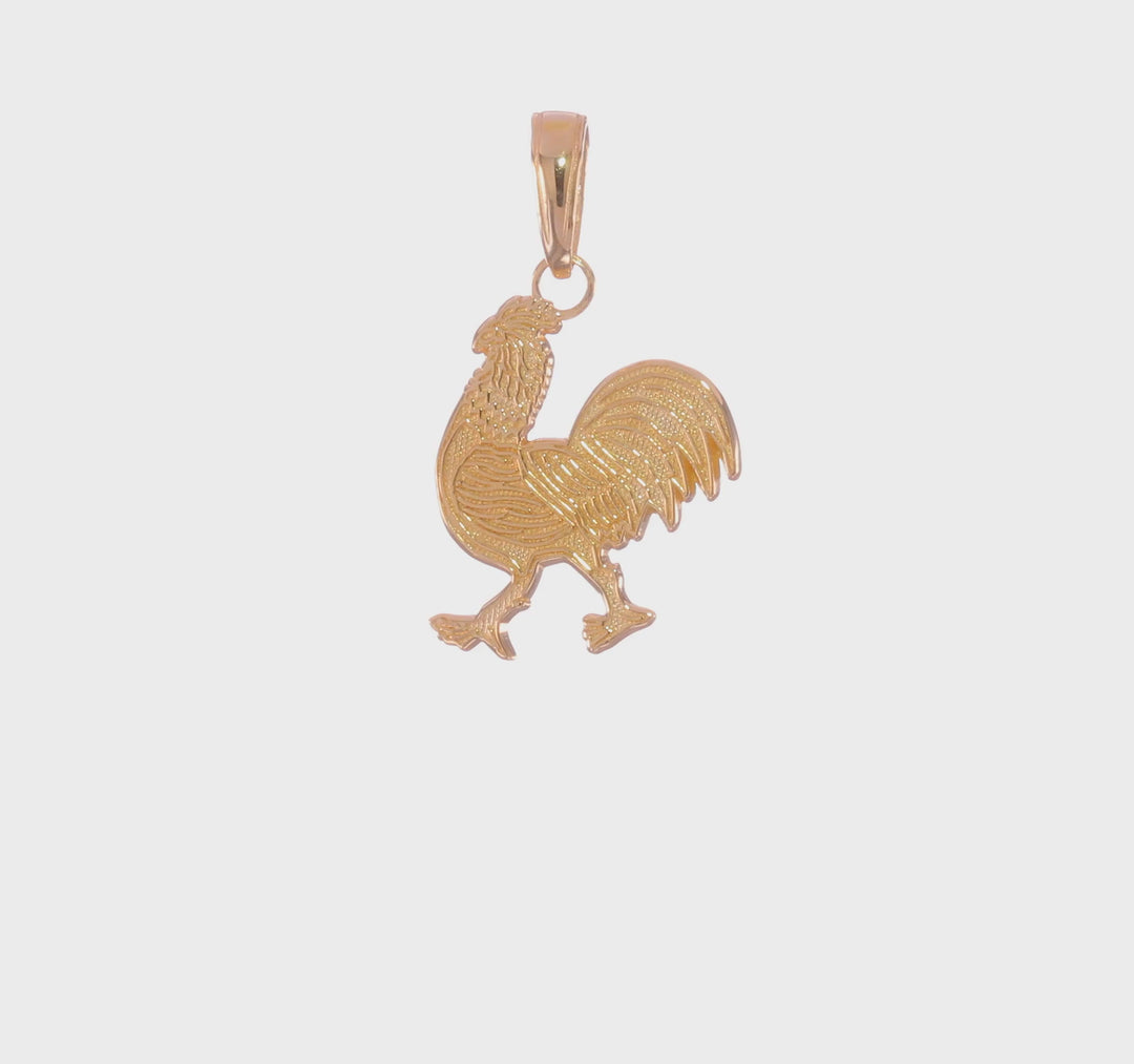 Colgante de Gallo en Oro de 14K