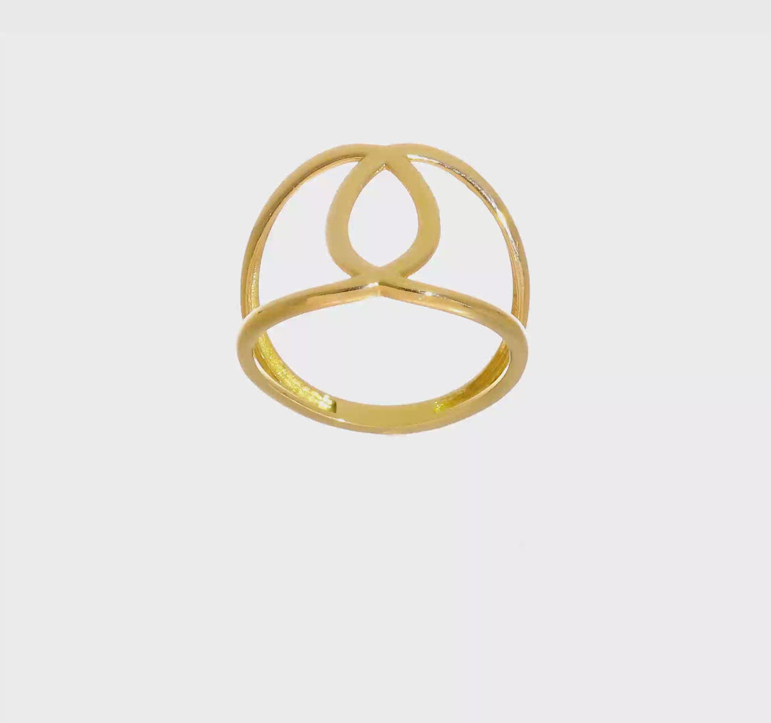 Anillo Pulido en Oro Amarillo de 14k