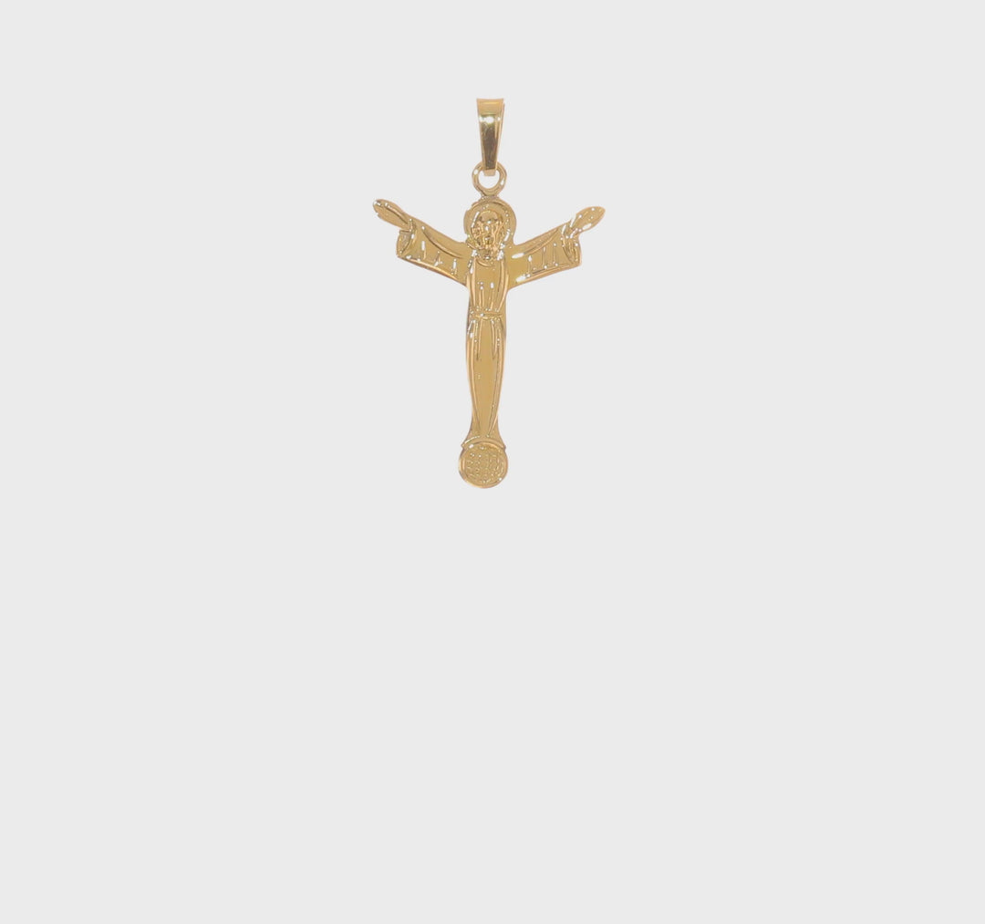 Colgante Cristo Resucitado Sólido de Oro 14K