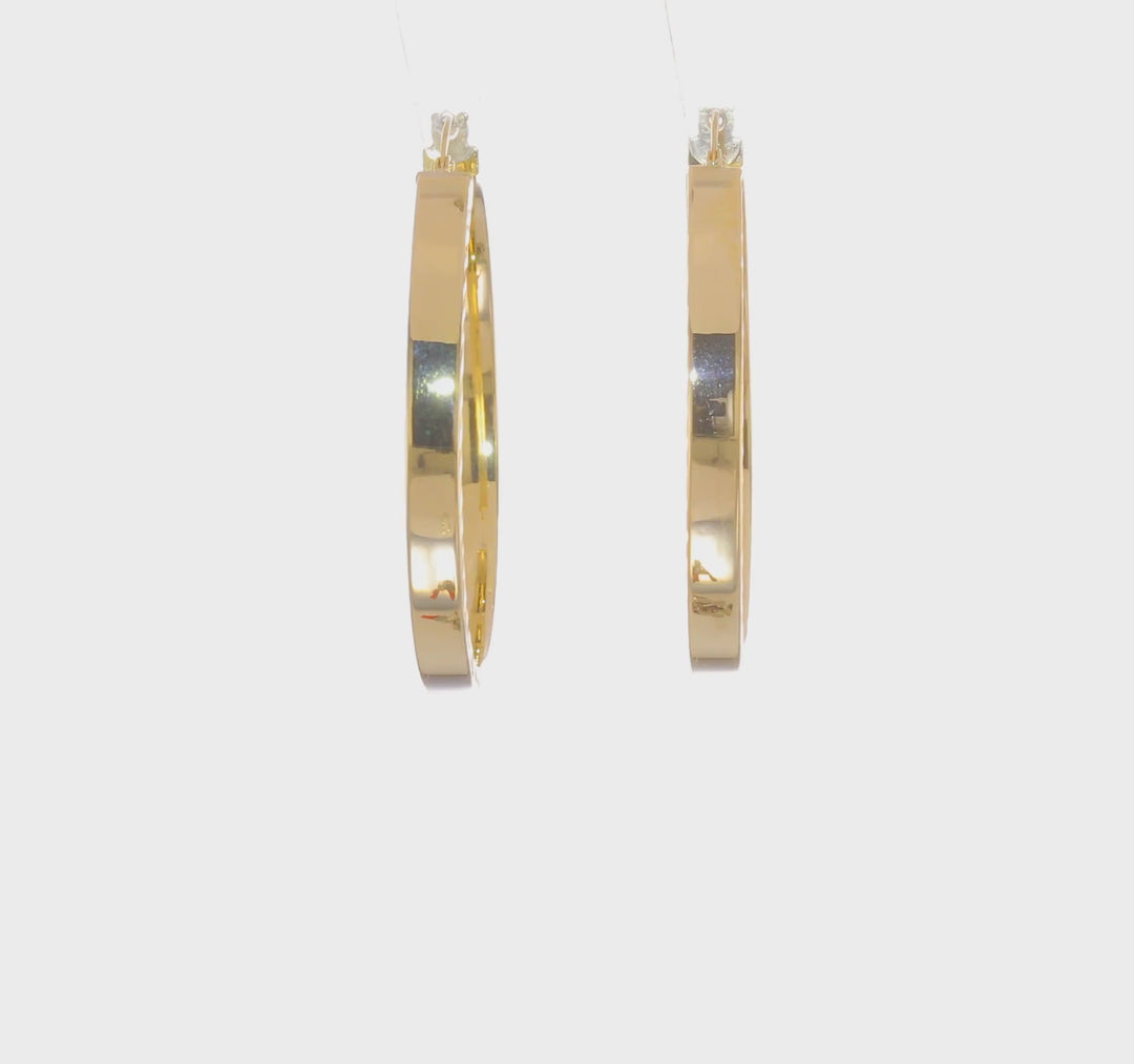 Pendientes de Aro Pulido en Oro Amarillo de 14K