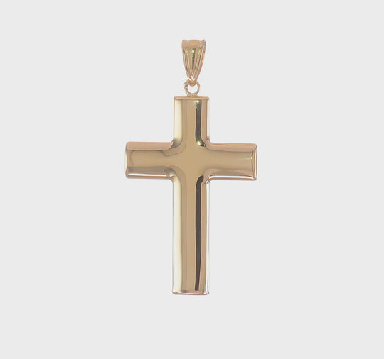 Colgante Cruz Hueca en Oro Amarillo de 14k