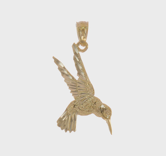 Colgante de Colibrí en Oro Amarillo 14k