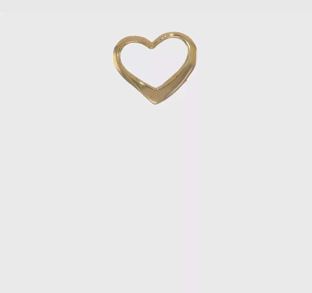 Dije de Corazón Flotante en Oro de 14K