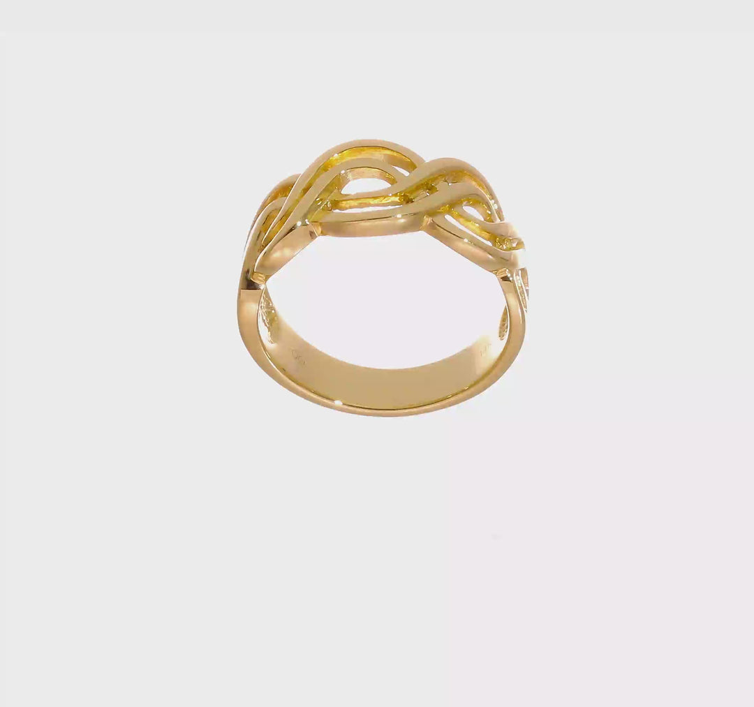 Anillo de Infinito en Oro Amarillo de 14k